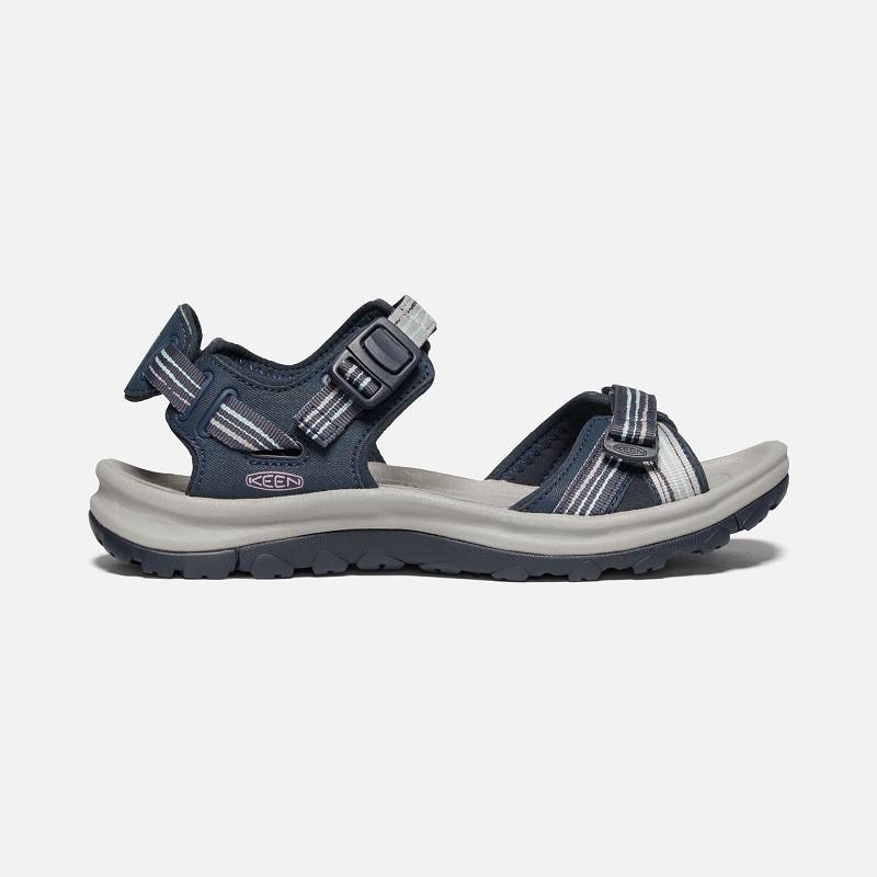 Keen Terradora II Trekkingsandalen Damen DE-07261 Navy/Light Blue - Keen Damenschuhe Navy